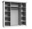Шкаф распашной в классическом стиле 4-х дверный Классика Люкс-10