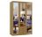 Шкаф распашной (цвет орех) Классика-3 с зеркалами