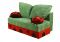 Зеленый диван для детей Бони