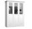 Белый шкаф распашной 3-х дверный Классика Люкс-3.4